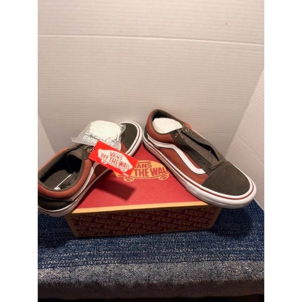 Vans Old Skool Pro Heavy Twill Olive Henna Men’s 8 Skate Shoes New With Box